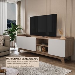 Rack para Tv até 75 Polegadas 100% Mdf 200x 61x 38,5 John - 8