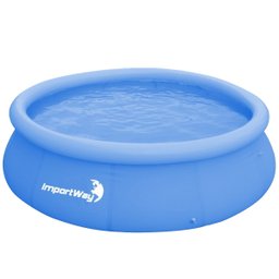 Piscina com Borda Inflável Redonda 1000 Litros 1.68m x 51cm Azul Importway Iwpbi1000 - 1