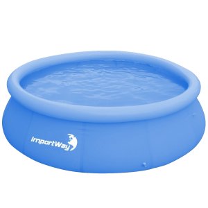 Piscina com Borda Inflável Redonda 1000 Litros 1.68m x 51cm Azul Importway Iwpbi1000
