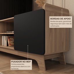 Rack para Tv até 75 Polegadas 100% Mdf 200x 61x 38,5 John - 6