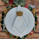 Ver imagem 3 de Kit Capa de Sousplat Natal Pinha com Arabesco 06 Peças