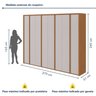 Guarda-roupa 8 Portas 6 Gavetas 100% Mdf Ergon - 11