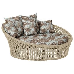 Chaise Hungria Alumínio Pintura Marrom Corda Náutica E6 Trama Original - 1