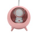 Ver imagem 1 de Luminaria de Mesa Decorativa Usb Portatil Articulavel Abajur P/ Leitura Estudo Astronauta:rosa