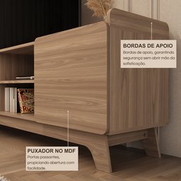 Rack para Tv até 75 Polegadas 100% Mdf 200x 61x 38,5 John - 6