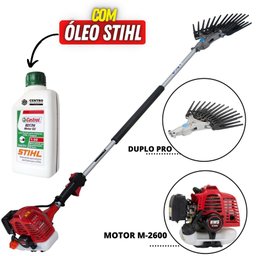 Derriçadeira Para Colher Café Kawashima Haste Longa e Mãozinha Dupla + Óleo Castrol Stihl - 2