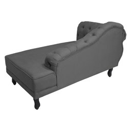 Recamier Namoradeira Divã Lado Direito Larissa Suede Cinza - Ds Estofados - 4