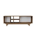 Ver mais imagens de Rack para TV até 65 Polegadas 100% MDF 160cm 160X55X40Cm Lars Marrom Freijó/Branco