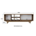Ver imagem 3 de Rack para TV até 65 Polegadas 100% MDF 160cm 160x55x40cm Lars Marrom