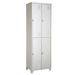 Armário Roupeiro de Aço Vestiário Academia 4 Portas Locker Cinza - 1