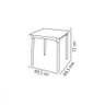 Mesa Tramontina Diana 70x70cm Branco Pernas de Madeira - 2