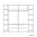 Ver imagem 5 de Guarda-Roupa 6 Portas + 4 Gavetas Doble Casal Marrom/Freijó/Titanium