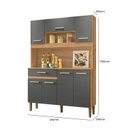 Ver imagem 6 de Armário de Cozinha 7 Portas 1 Gaveta Magazin Cinza/Marrom