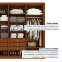 Ver imagem 7 de Guarda-roupa 8 Portas 6 Gavetas 100% Mdf com Espelho Ergon