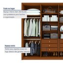 Ver imagem 6 de Guarda-roupa 8 Portas 6 Gavetas 100% Mdf com Espelho Ergon