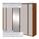 Ver imagem 3 de Guarda-roupa 8 Portas 6 Gavetas 100% Mdf com Espelho Ergon