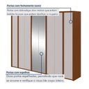 Ver imagem 4 de Guarda-roupa 8 Portas 6 Gavetas 100% Mdf com Espelho Ergon