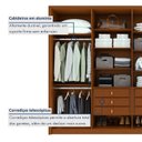 Ver imagem 5 de Guarda-roupa 8 Portas 6 Gavetas 100% Mdf com Espelho Ergon