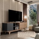 Ver imagem 4 de Rack para TV até 65 Polegadas 100% MDF 160cm x40cm Lars Marrom