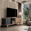 Ver imagem 1 de Rack para TV até 65 Polegadas 100% MDF 160cm x40cm Lars Marrom