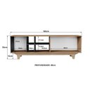 Ver imagem 3 de Rack para TV até 65 Polegadas 100% MDF 160cm x40cm Lars Marrom