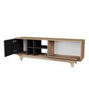 Ver imagem 7 de Rack para TV até 65 Polegadas 100% MDF 160cm x40cm Lars Marrom