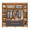 Guarda-roupa 6 Portas e 4 Gavetas com Espelhos Doble Casal - 4