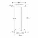 Ver imagem 6 de Mesa de Apoio Lateral Redonda Monopé para Sofá e Cama Castanho