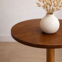 Ver imagem 2 de Mesa de Apoio Lateral Redonda Monopé para Sofá e Cama Castanho