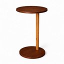 Ver imagem 5 de Mesa de Apoio Lateral Redonda Monopé para Sofá e Cama Castanho