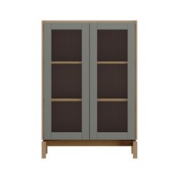 Cristaleira 2 Portas 115cm 100% Madeira Maciça Barcelona - 3