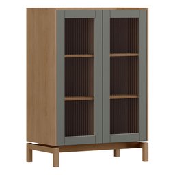 Cristaleira 2 Portas 115cm 100% Madeira Maciça Barcelona - 5