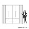Guarda-roupa 6 Portas e 4 Gavetas com Espelhos Doble Casal - 7