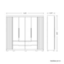 Ver imagem 6 de Guarda-roupa 6 Portas e 4 Gavetas com Espelhos Doble Casal