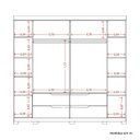 Ver imagem 5 de Guarda-roupa 6 Portas e 4 Gavetas com Espelhos Doble Casal