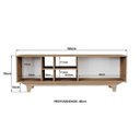 Ver imagem 3 de Rack para TV até 65 Polegadas 100% MDF 160cm x40cm Lars Marrom