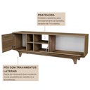Ver imagem 7 de Rack para TV até 65 Polegadas 100% MDF 160cm x40cm Lars Marrom