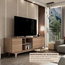 Ver imagem 4 de Rack para TV até 65 Polegadas 100% MDF 160cm x40cm Lars Marrom