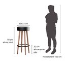 Ver imagem 5 de Kit 4 Banquetas Berlin 70cm Couríssimo Preto - Salaone