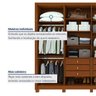 Guarda-roupa 8 Portas 6 Gavetas 100% Mdf com Espelho e Pés Ergon - 8