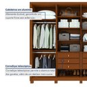 Ver imagem 5 de Guarda-roupa 8 Portas 6 Gavetas 100% Mdf com Espelho e Pés Ergon