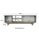 Ver imagem 3 de Rack para TV até 65 Polegadas 100% MDF 160cm x40cm Lars Verde