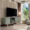 Ver imagem 4 de Rack para TV até 65 Polegadas 100% MDF 160cm x40cm Lars Verde