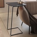 Ver imagem 2 de Mesa Apoio Lateral para Sofá Atenas Pé Preto:Laca Concreto