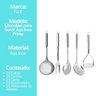 Conjunto de Utensílios para Servir 5 Peças Aço Inox 32cm - Tuut - 6