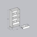 Ver mais imagens de Cristaleira 180cm 2 Portas 1 Gaveta 100% Madeira Maciça Barcelona