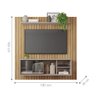 Painel Ripado Para TV Bordeaux Buriti Cacao - 4