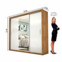 Ver imagem 4 de Guarda Roupa Casal com Espelho 3 Portas de Correr Ilheus Plus
