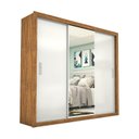 Ver imagem 3 de Guarda Roupa Casal com Espelho 3 Portas de Correr Ilheus Plus