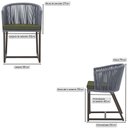 Ver imagem 2 de 5 Cadeiras de Jantar Área Noronha em Alumínio com Pintura Marrom Corda Náutica E13 Trama Original